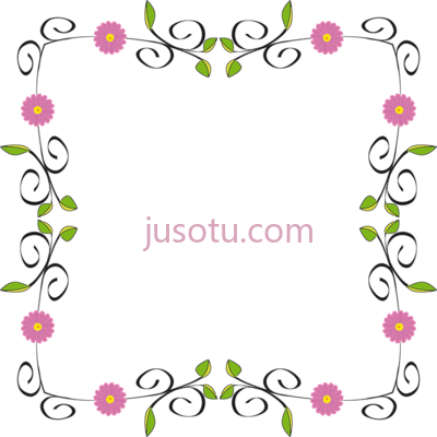 花边框,floral flower flourish border abstract PNG