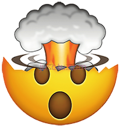 惊心动魄,mind blown emoji PNG