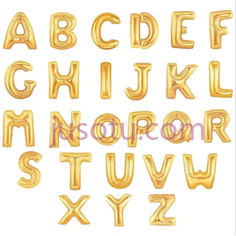 金箔气球字母PNG