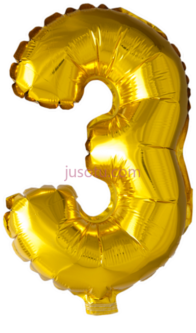 3号气球,foil no 3 gold PNG
