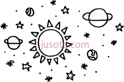 行星,space black white planets PNG