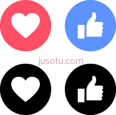 喜欢徽章,like love facebook icons eps ai emblem PNG