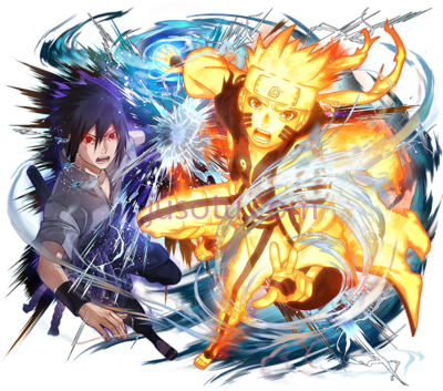 火影忍者漩涡鸣人,naruto sasuke team attack blazing pervading feelings PNG
