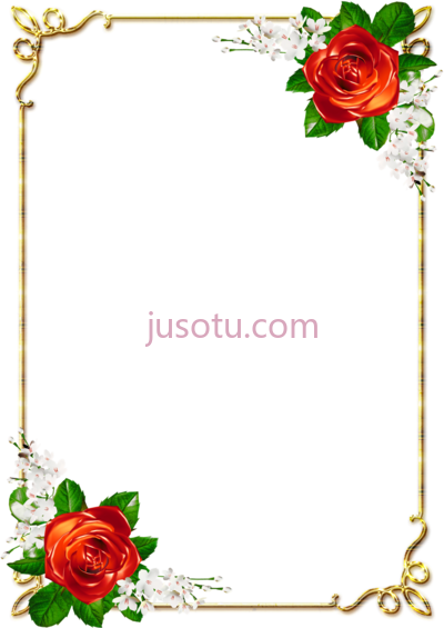 纸花边框,borders paper flowers PNG