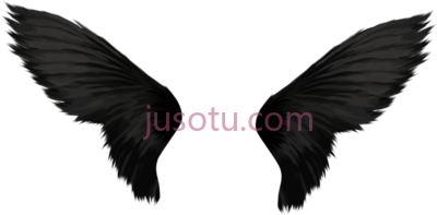 黑天使,black wings angel PNG