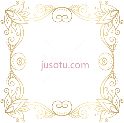 金框,gold frame paisley PNG