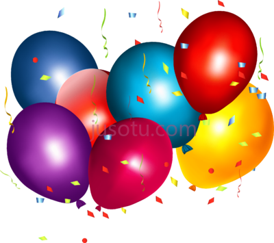 彩色气球,birthday flex PNG