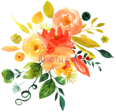 水彩橙黄,watercolor orange yellow PNG
