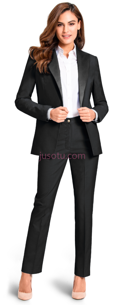 女人黑色燕尾服,tuxedo in black suit PNG