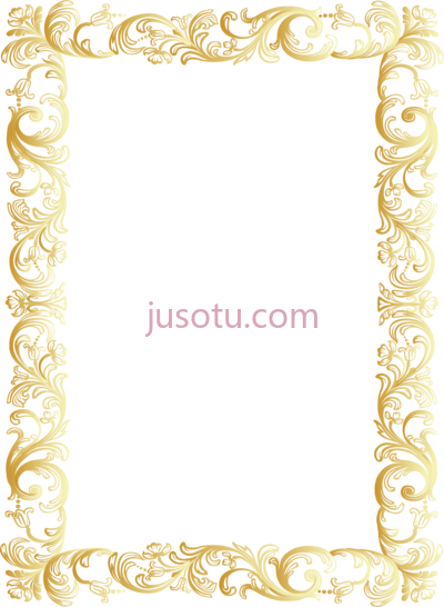 古董金边框,antique frame key glitter gold vintage PNG