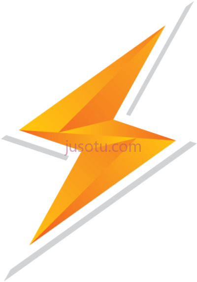 橙色闪电,raios laranja PNG