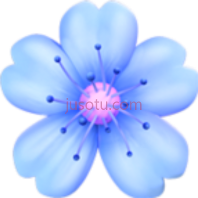 蓝粉花,blue flower PNG