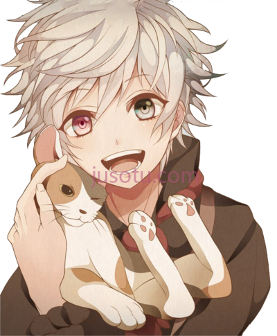 男孩微笑,boy smile cute cat PNG