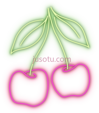 霓虹樱桃,neon cherry PNG