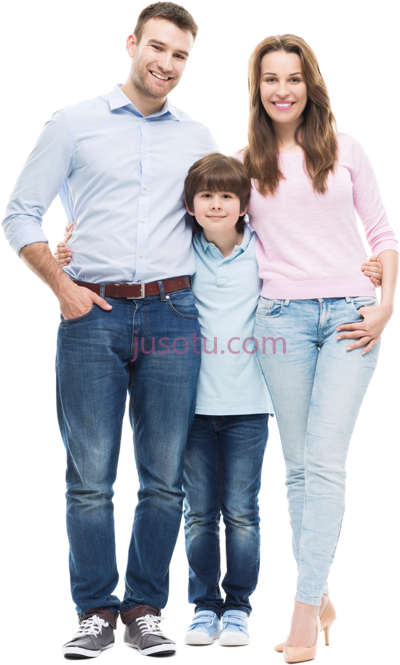家庭,family standing PNG