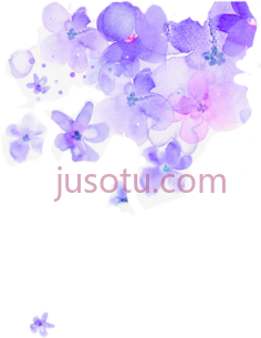 水彩紫PNG