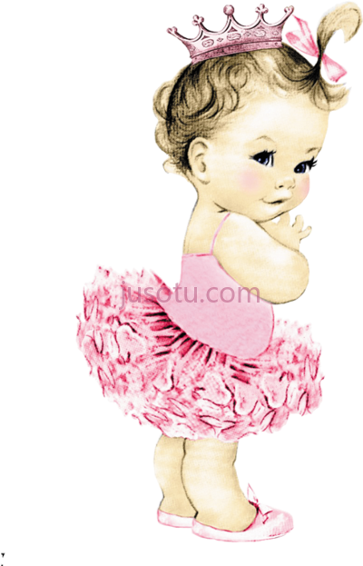 婴儿复古公主女孩,baby vintage princess girl PNG