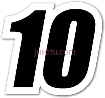 数字10,number 10 numero en graffiti PNG