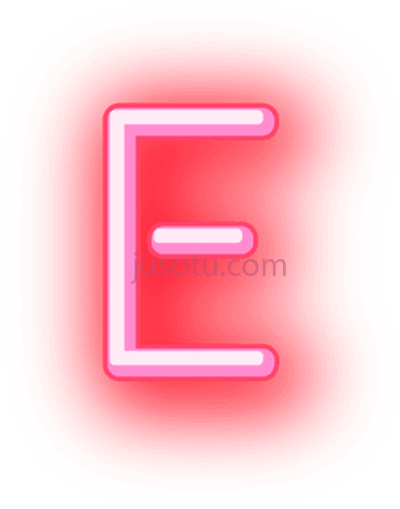 发光字母E,glowing words ela neon letter PNG