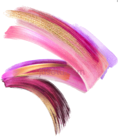 金紫粉水彩笔触,stroke gold purple pink watercolor PNG