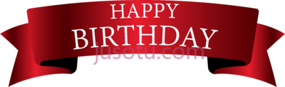 生日快乐彩带横幅,happy birthday ribbon banner PNG