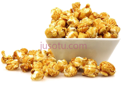 焦糖爆米花,caramel popcorn PNG