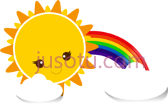 天空太阳彩虹PNG