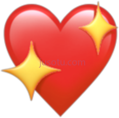 红心闪耀,red heart sparkle emoji PNG