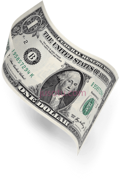 美元,floationg dollar bill PNG