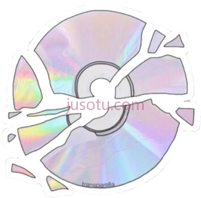 光盘碎片,cd holo broken pieces outline pastel PNG