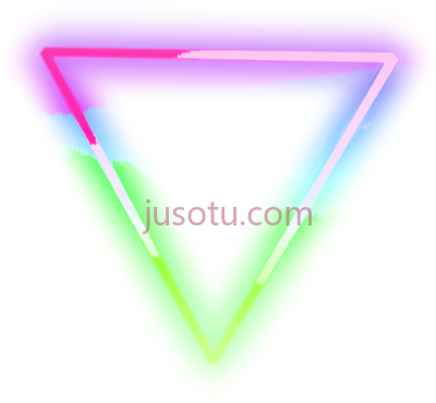 霓虹三角粉绿蓝,neon triangle pink green blue PNG