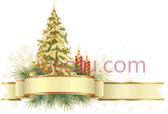 圣诞节金色装饰PNG