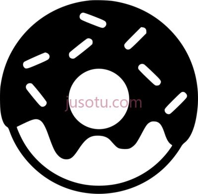 甜甜圈,donut icon black white PNG