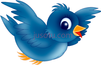 蓝色小鸟飞行,animated blue bird cartoon flying PNG