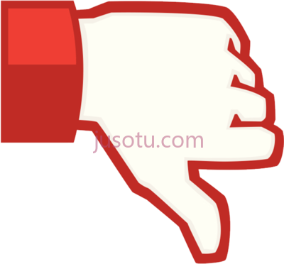 不喜欢,dislike red thumbs down PNG