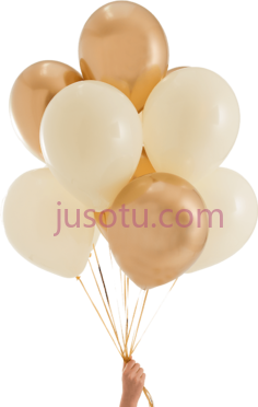 金色派对气球PNG