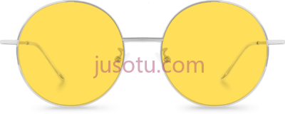 太阳镜,exciter yellow round sunglasses made PNG