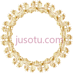 金圆边,框架 PNG
