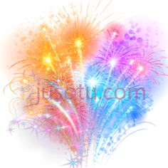 五彩缤纷烟花PNG
