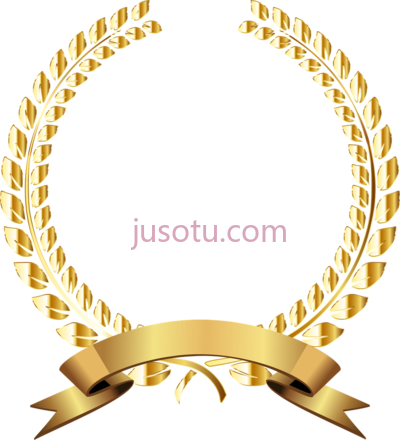 金桂花环,golden laurel wreath PNG