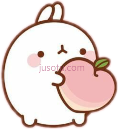 萌浪兔,molang kawaii and awesome job emoji peach PNG