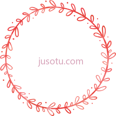 红棒花边装饰,red stick flower border decoration PNG