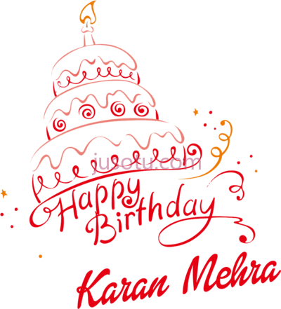 生日快乐,karan mehra name PNG
