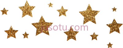 金星闪闪,golden glittery five in a row PNG