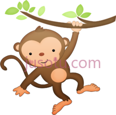 卡通猴子, PNG