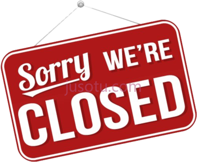 关门,sorry we are closed sign PNG