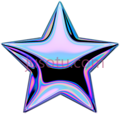 虹彩星,star PNG