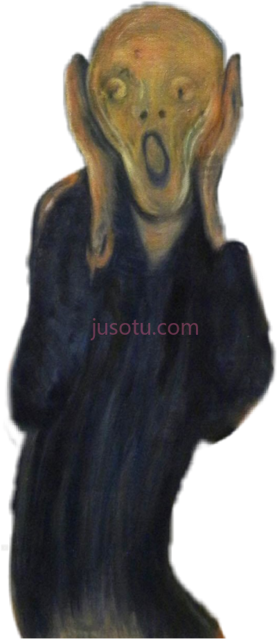 尖叫咀嚼雕像,scream munch figurine PNG