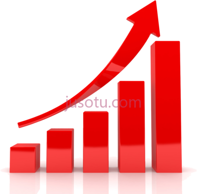 向上趋势箭头图表,graph chart arrow going up PNG