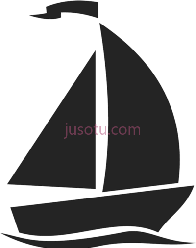 帆船,sailboat stencil PNG